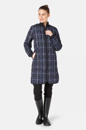 Ilse Jacobsen art06tartan Oberbekleidung Damen Navy | 6743HWPLF