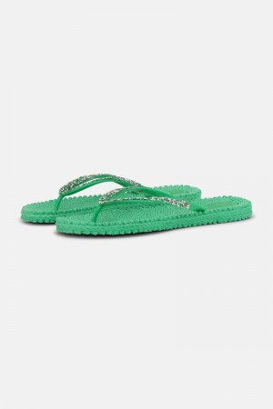 Ilse Jacobsen cheerful03g Flip Flops Damen Grün | 0581JIHNX