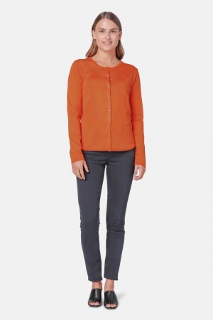 Ilse Jacobsen gwen4023 Cardigans And Pullovers Damen Rot Orange | 2175WEIHS