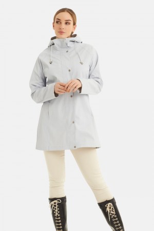 Ilse Jacobsen rain87 Oberbekleidung Damen Weiß Blau | 6352OYDXJ