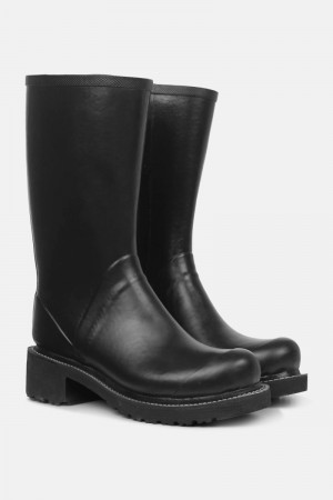 Ilse Jacobsen rub47zip Rainboots Medium Damen Schwarz | 9784XDEQS