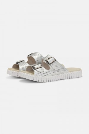 Ilse Jacobsen tulip1176ml Sandalen Damen Silber | 1806KAZFS