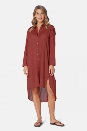 Ilse Jacobsen voile1047 Shirts Damen Redwood | 7218YKFDO