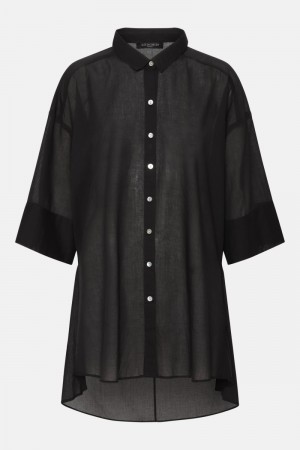 Ilse Jacobsen voile1048 Shirts Damen Schwarz | 8503DZGNT