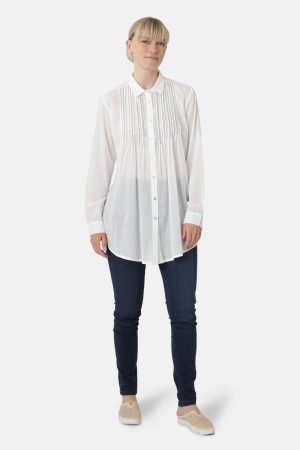 Ilse Jacobsen voile1317 Shirts Damen Weiß | 3915UJPLT