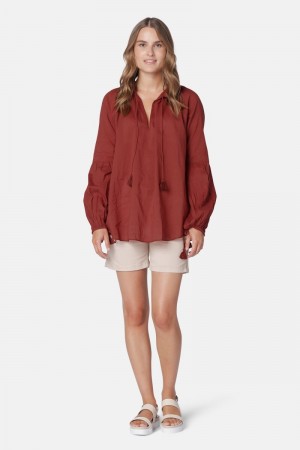 Ilse Jacobsen voile1320 Shirts Damen Redwood | 2456DJSIX