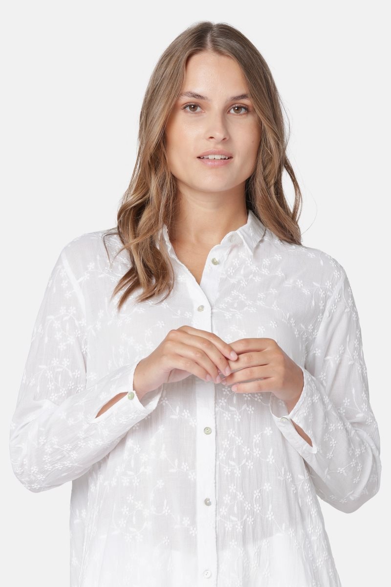 Ilse Jacobsen cot1047fleur Shirts Damen Weiß | 7024QOYSE