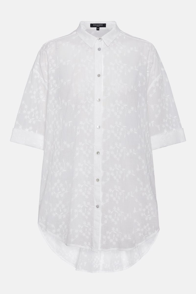 Ilse Jacobsen cot1048fleur Shirts Damen Weiß | 2387NJFCX