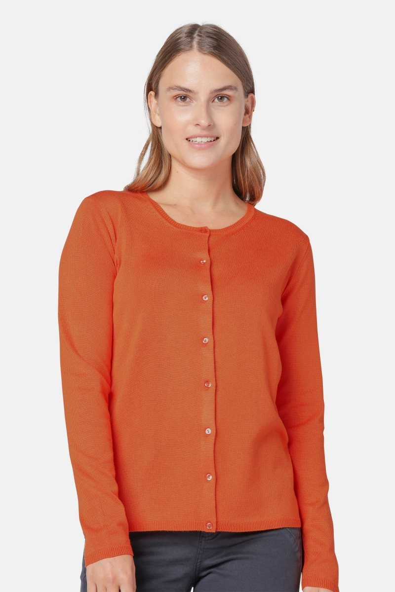 Ilse Jacobsen gwen4023 Cardigans And Pullovers Damen Rot Orange | 2175WEIHS