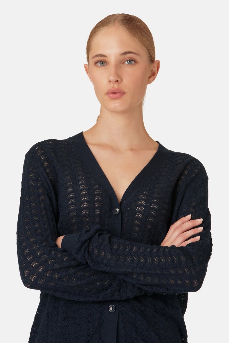 Ilse Jacobsen seaknit4083 Cardigans And Pullovers Damen Dunkelindigo | 8976FBYMZ