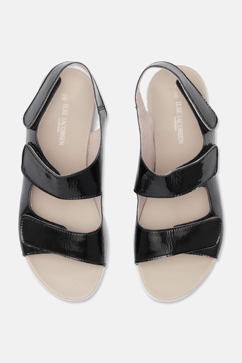 Ilse Jacobsen tulip1030 Sandalen Damen Schwarz | 3280NGWQY