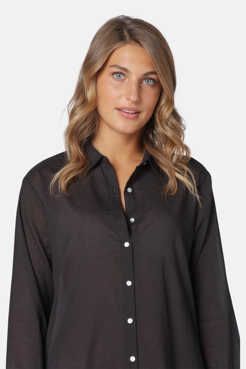 Ilse Jacobsen voile1047 Shirts Damen Schwarz | 2517WFCTU