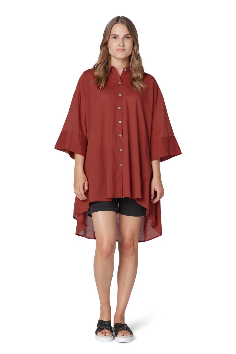 Ilse Jacobsen voile1048 Shirts Damen Redwood | 5869XOGRB