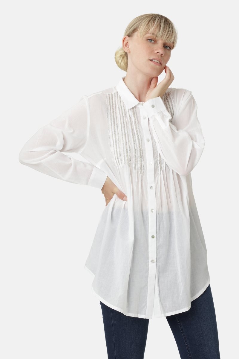 Ilse Jacobsen voile1317 Shirts Damen Weiß | 3915UJPLT